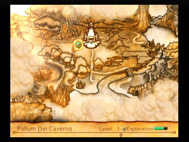 Final Fantasy: Crystal Chronicles - My Life as a King (Wii) screenshot: The world map