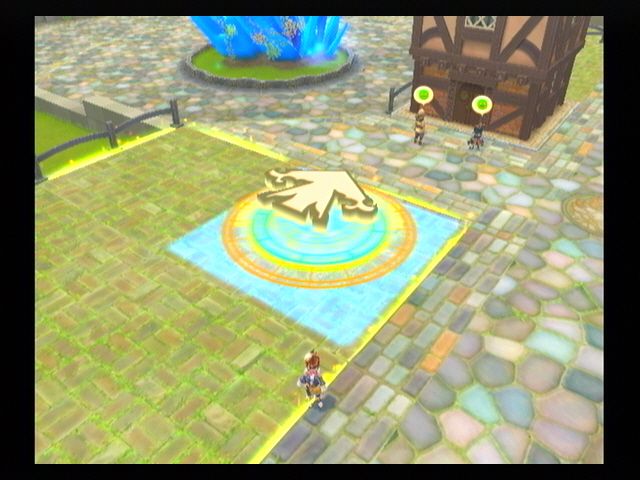 Final Fantasy: Crystal Chronicles - My Life as a King (Wii) screenshot: Placing a building.