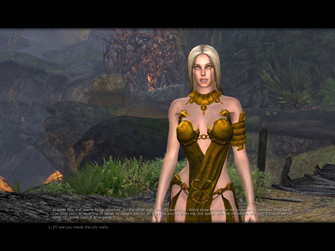 Age of Conan: Hyborian Adventures (Windows) screenshot: This is a whore for rich people - and I'm not kidding about that!
