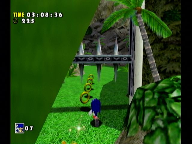 Sonic Adventure DX (Director's Cut) (GameCube) screenshot: Wouldn't be Sonic without random spikes, no?