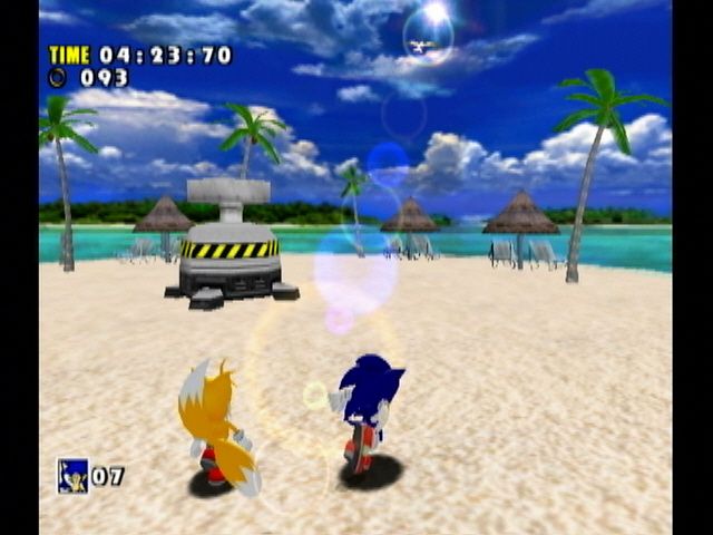 Sonic Adventure DX (Director's Cut) (GameCube) screenshot: The Flickies are imprisoned here.