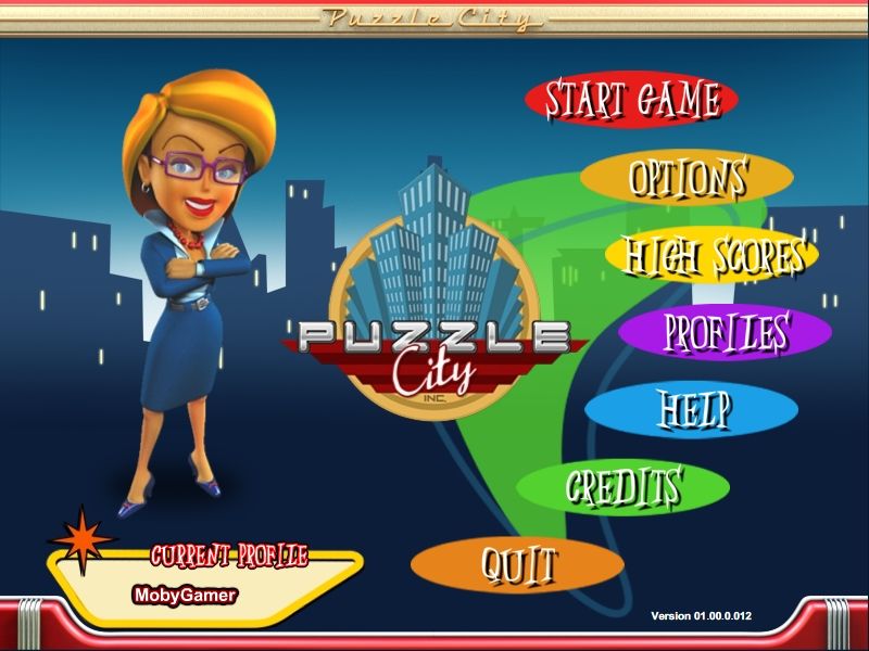 Puzzle City (Windows) screenshot: Title screen