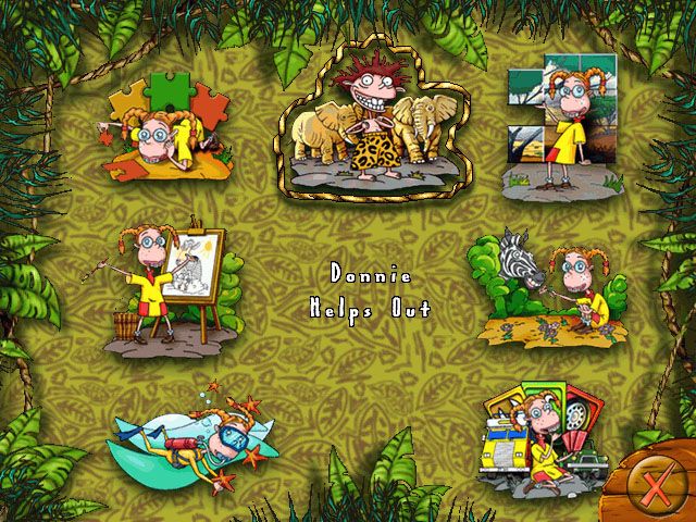 The Wild Thornberrys Movie (Windows) screenshot: Mini-game menu