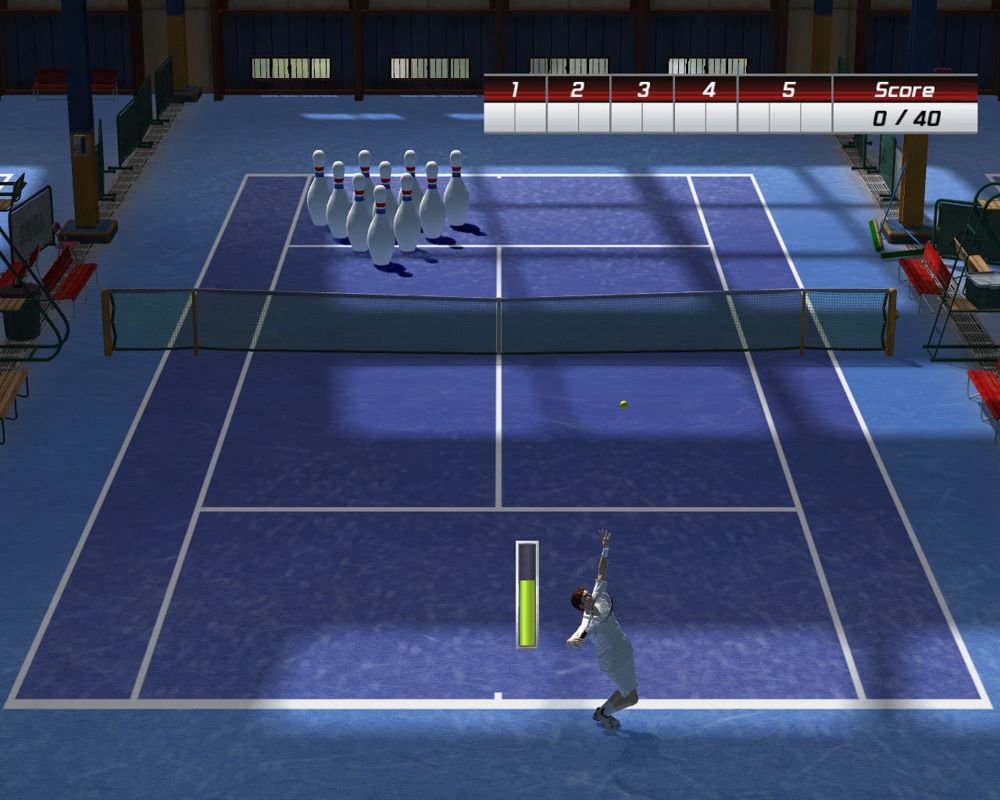 Virtua Tennis 3 (Windows) screenshot: Target those pins with tennis ball