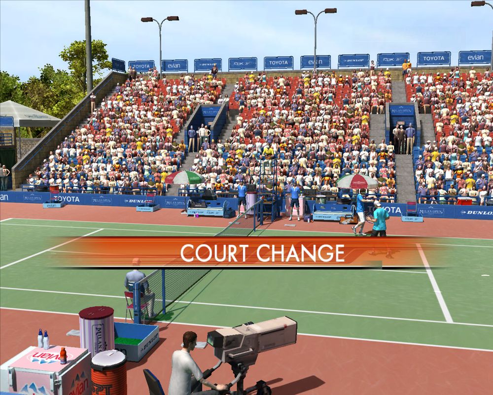 Virtua Tennis 3 (Windows) screenshot: Time to change sides