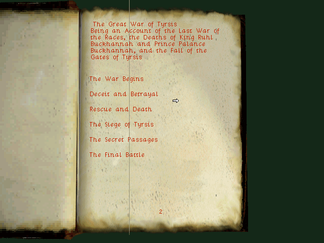 Shannara (DOS) screenshot: You can read books in the game. Some of them are very detailed.