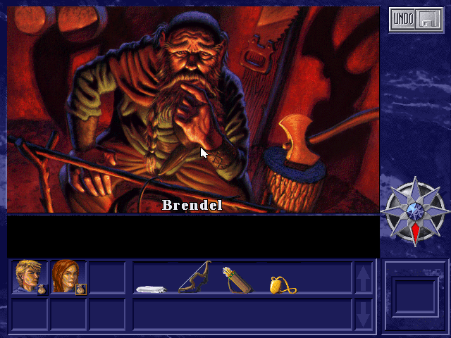 Shannara (DOS) screenshot: This is Brendel, your dwarven ally