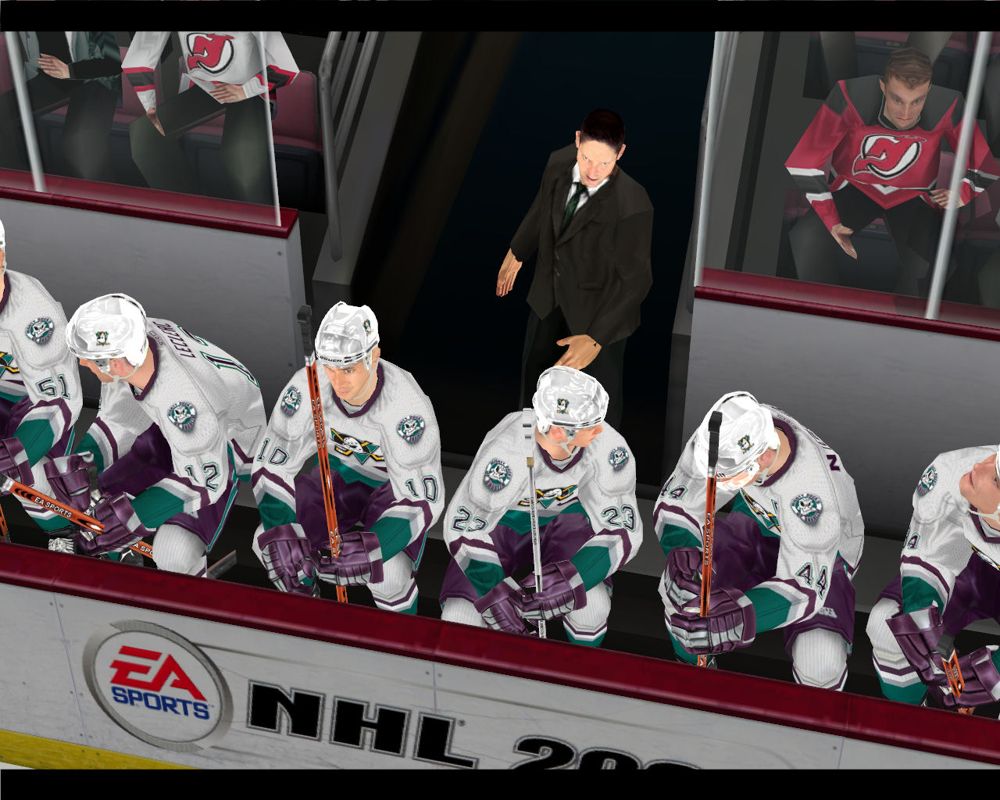 NHL 2004 (Windows) screenshot: Players and coach
