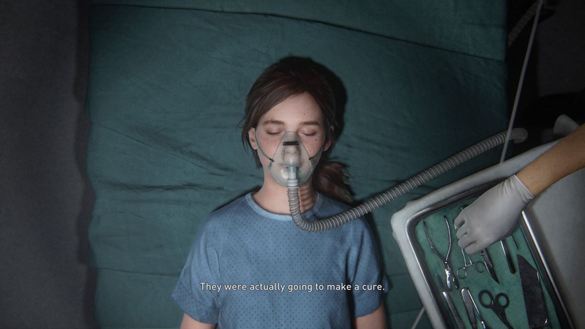 The Last of Us: Part II (PlayStation 4) screenshot: A quick recap of the story so far as Joel tells his brother the truth about Ellie and what he did to save her