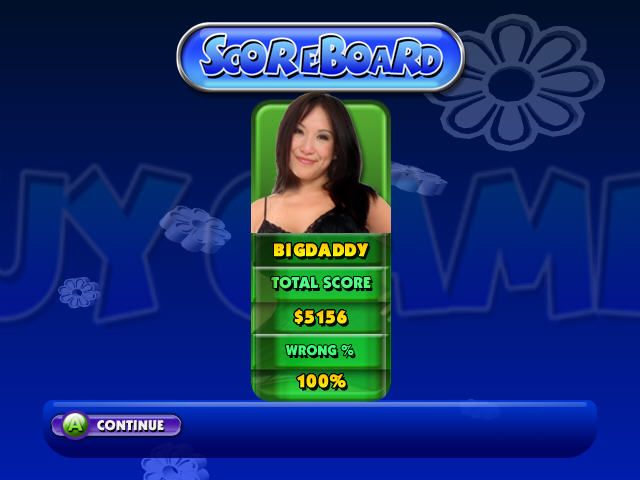 The Guy Game (Windows) screenshot: Scoreboard