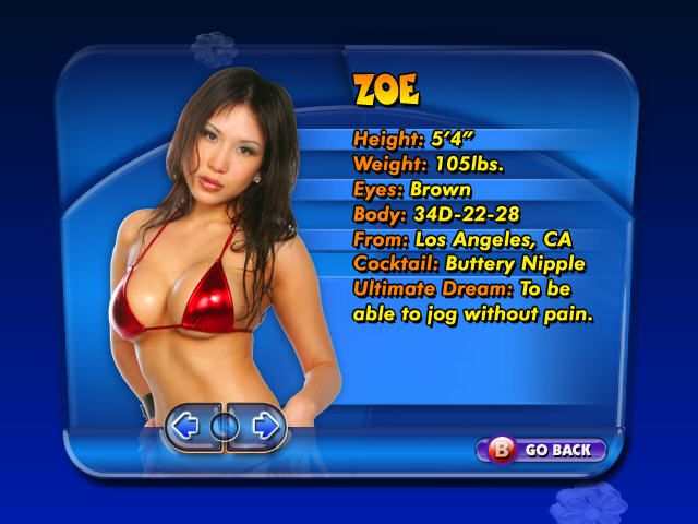 The Guy Game (Windows) screenshot: Zoe