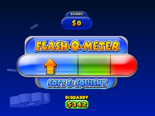 The Guy Game (Windows) screenshot: Flah-O-Meter