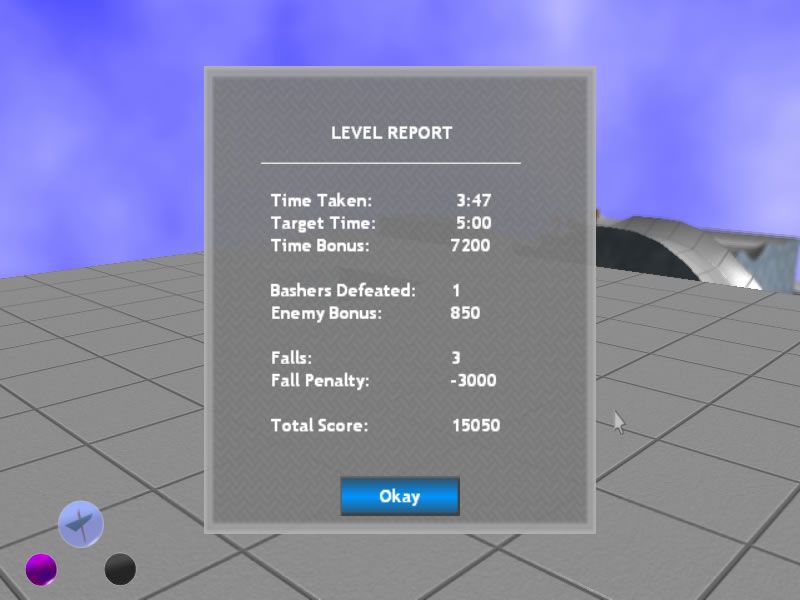 Marble Mayhem (Windows) screenshot: Tutorial level completed.