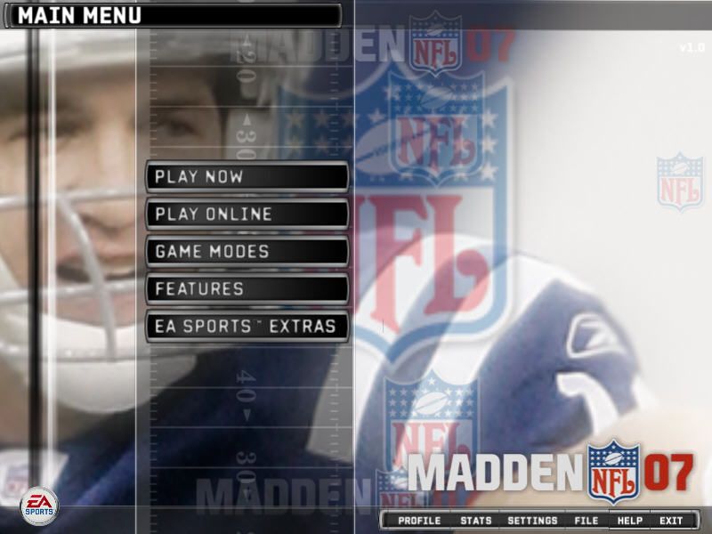 Madden NFL 07 (Windows) screenshot: Main menu
