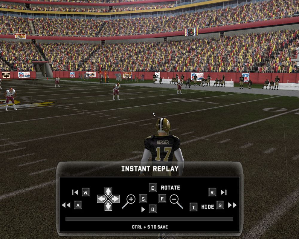 Madden NFL 07 (Windows) screenshot: Instant replay mode