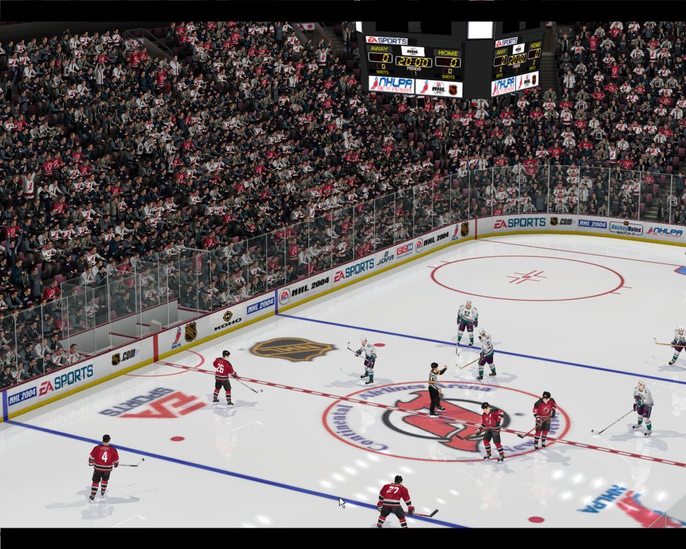 NHL 2004 (Windows) screenshot: View from far above arena