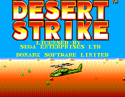Desert Strike: Return to the Gulf (SEGA Master System) screenshot: Title screen