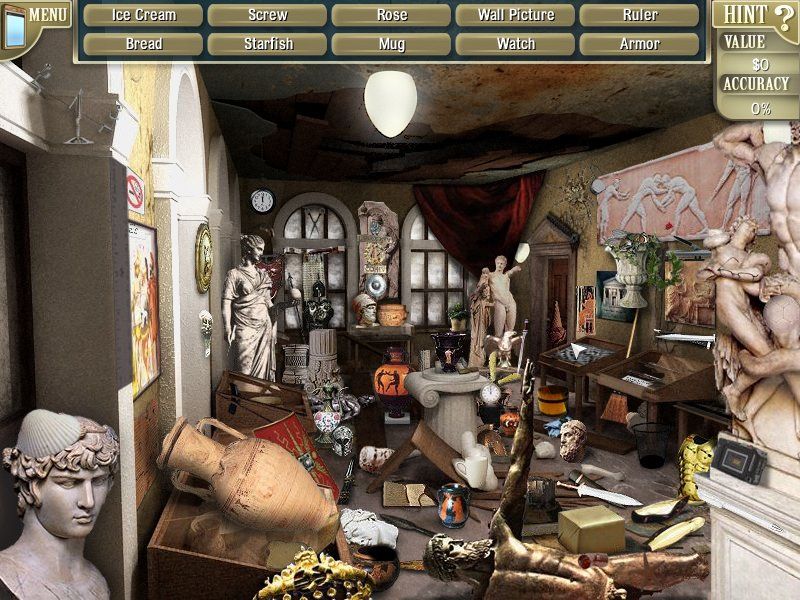 Escape the Museum (Windows) screenshot: Greek statues