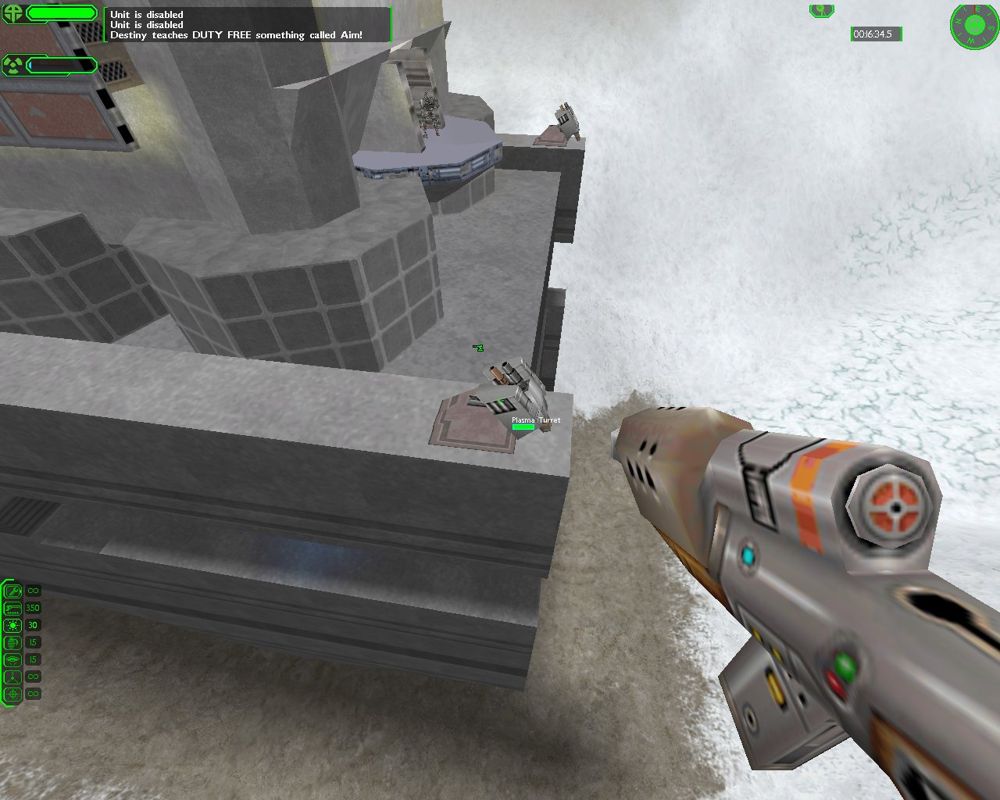 Starsiege: Tribes (Windows) screenshot: Base turrets