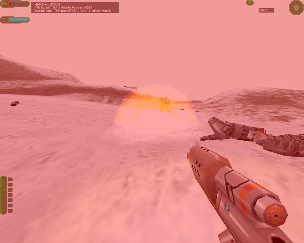 Starsiege: Tribes (Windows) screenshot: Close combat