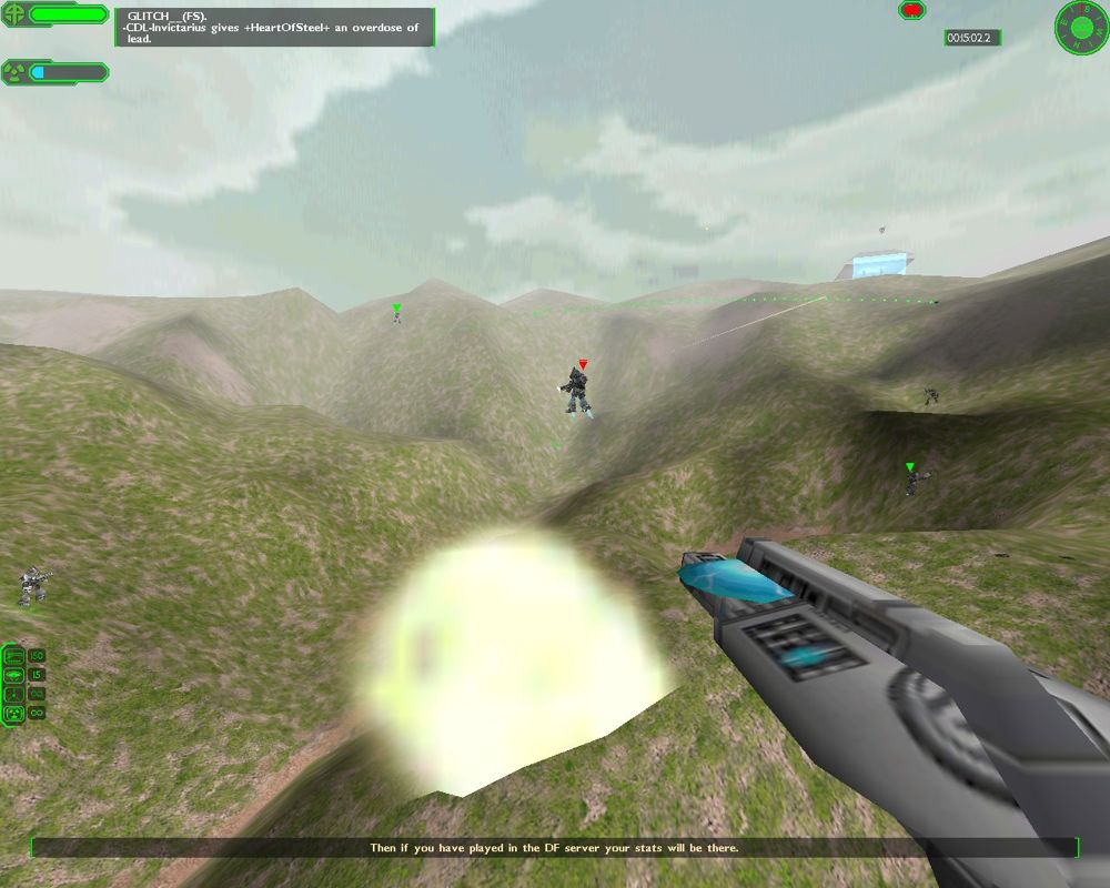 Starsiege: Tribes (Windows) screenshot: Flying enemy