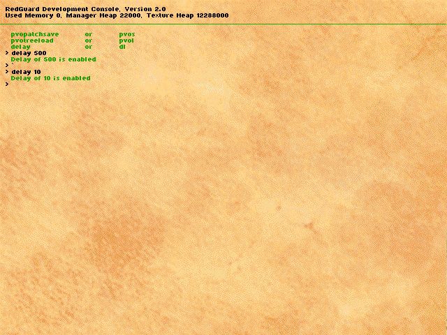 The Elder Scrolls Adventures: Redguard (Windows) screenshot: In-game console