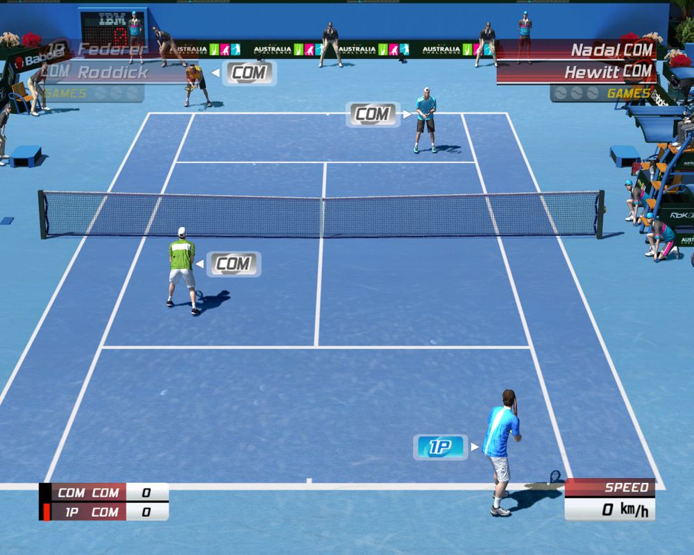 Virtua Tennis 3 (Windows) screenshot: Four player mode