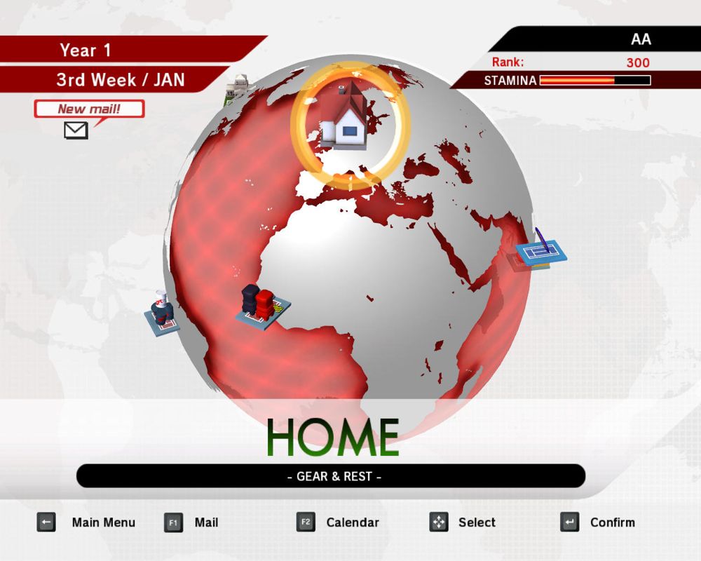 Virtua Tennis 3 (Windows) screenshot: World Tour Map
