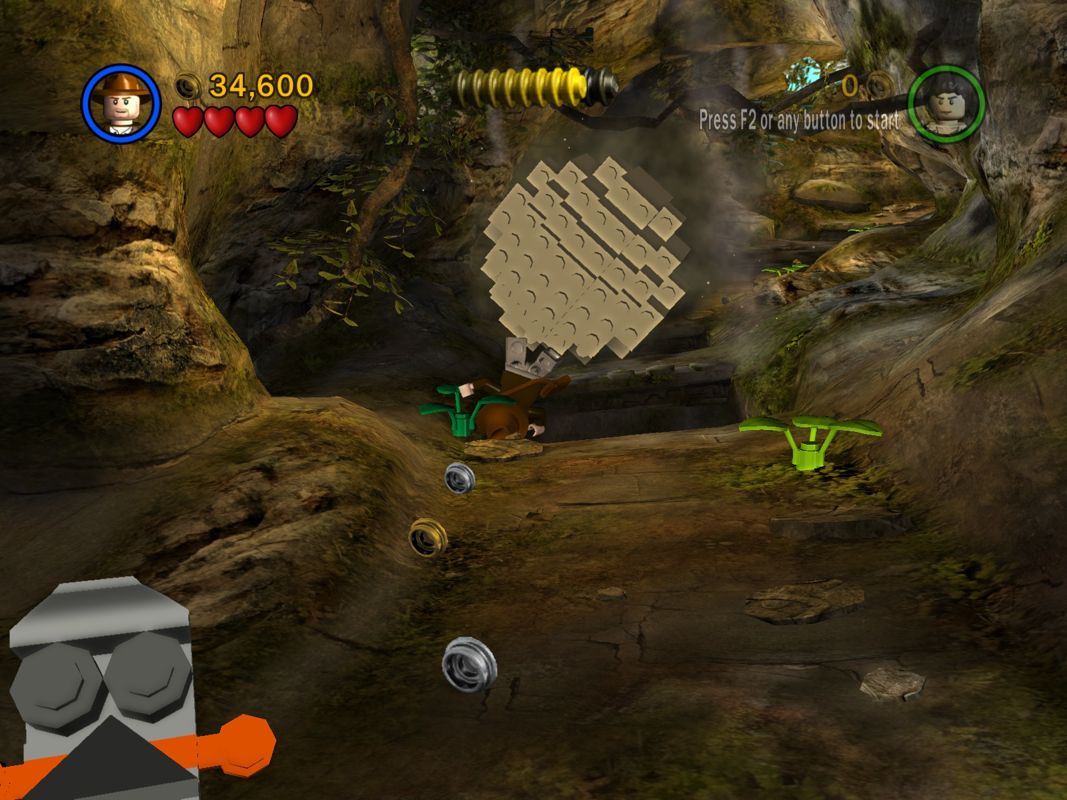 LEGO Indiana Jones: The Original Adventures (Windows) screenshot: Who put that damn hole there?