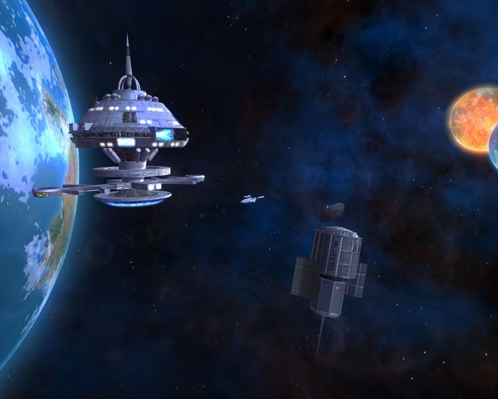 Star Trek: Legacy (Windows) screenshot: The Federation starbase