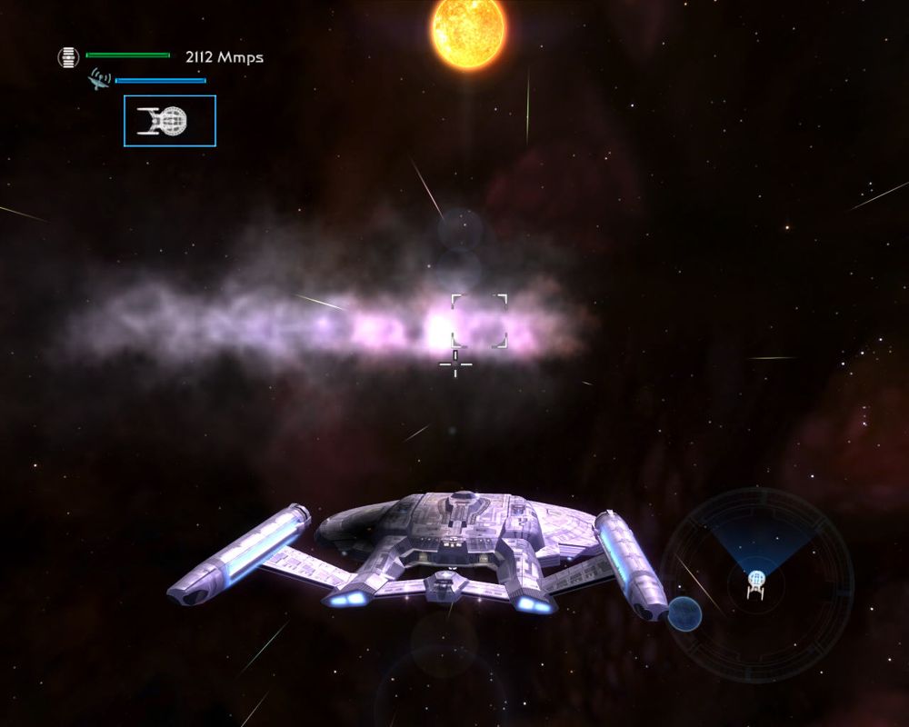 Star Trek: Legacy (Windows) screenshot: Enterprise NX-01 in warp speed