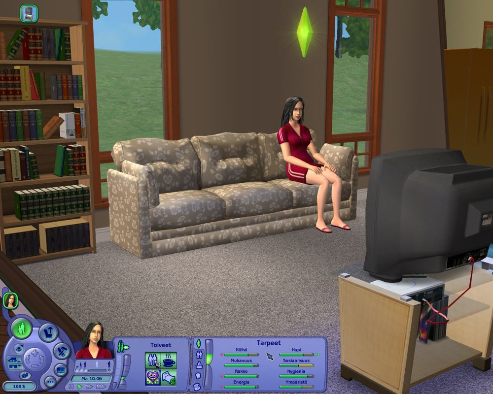 The Sims: Life Stories (Windows) screenshot: Watching television