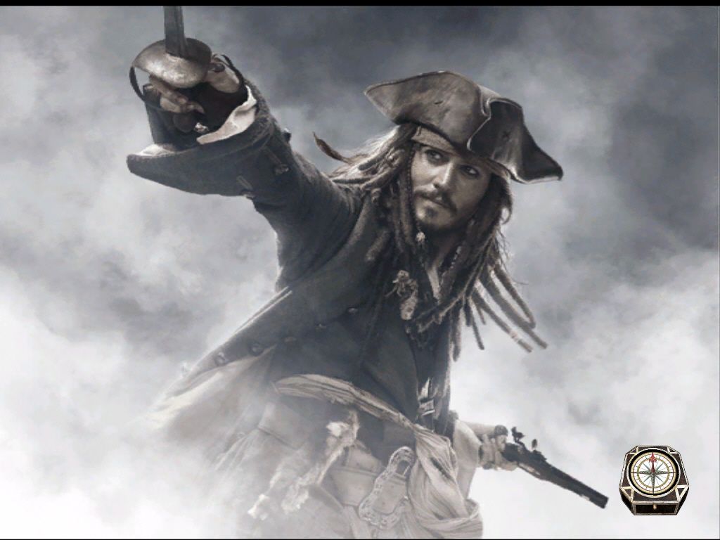 Disney Pirates of the Caribbean: At World's End (Windows) screenshot: Jack Sparrow in loading screen