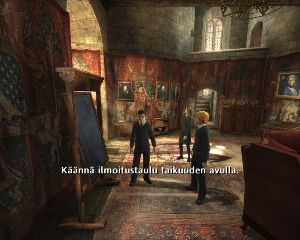 Harry Potter and the Order of the Phoenix (Windows) screenshot: Turn that message board using magic.