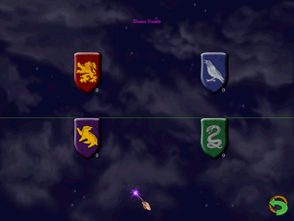 Harry Potter and the Chamber of Secrets (Windows) screenshot: House point menu