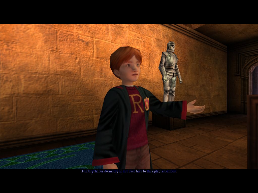 Harry Potter and the Chamber of Secrets (Windows) screenshot: Harry Potter gets some help