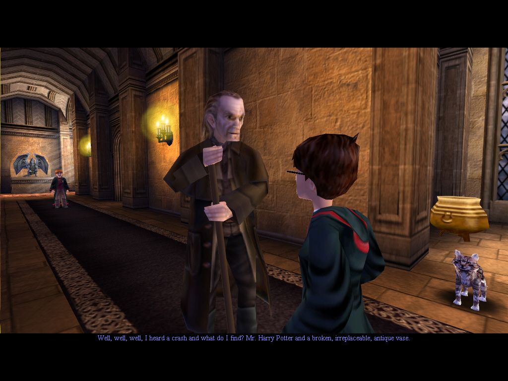 Harry Potter and the Chamber of Secrets (Windows) screenshot: Harry Potter is busted