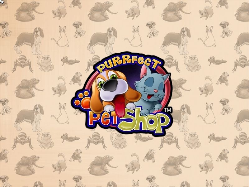 Purrfect Pet Shop (Windows) screenshot: Title screen.