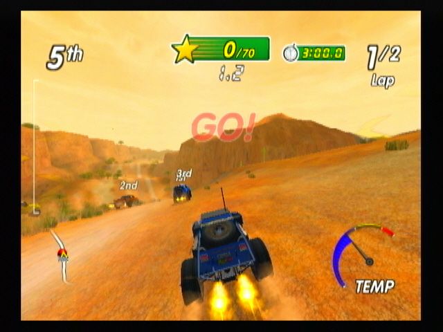 Excite Truck (Wii) screenshot: Starting a race in Mexico.