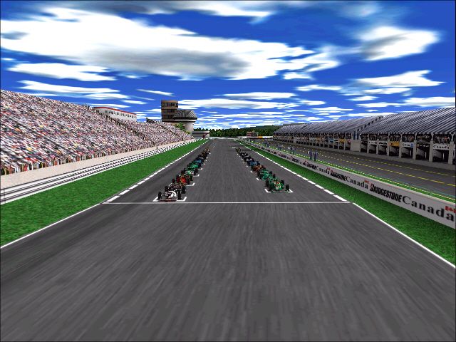 Monaco Grand Prix Racing Simulation 2 (Windows) screenshot: Cars are ready to start the race