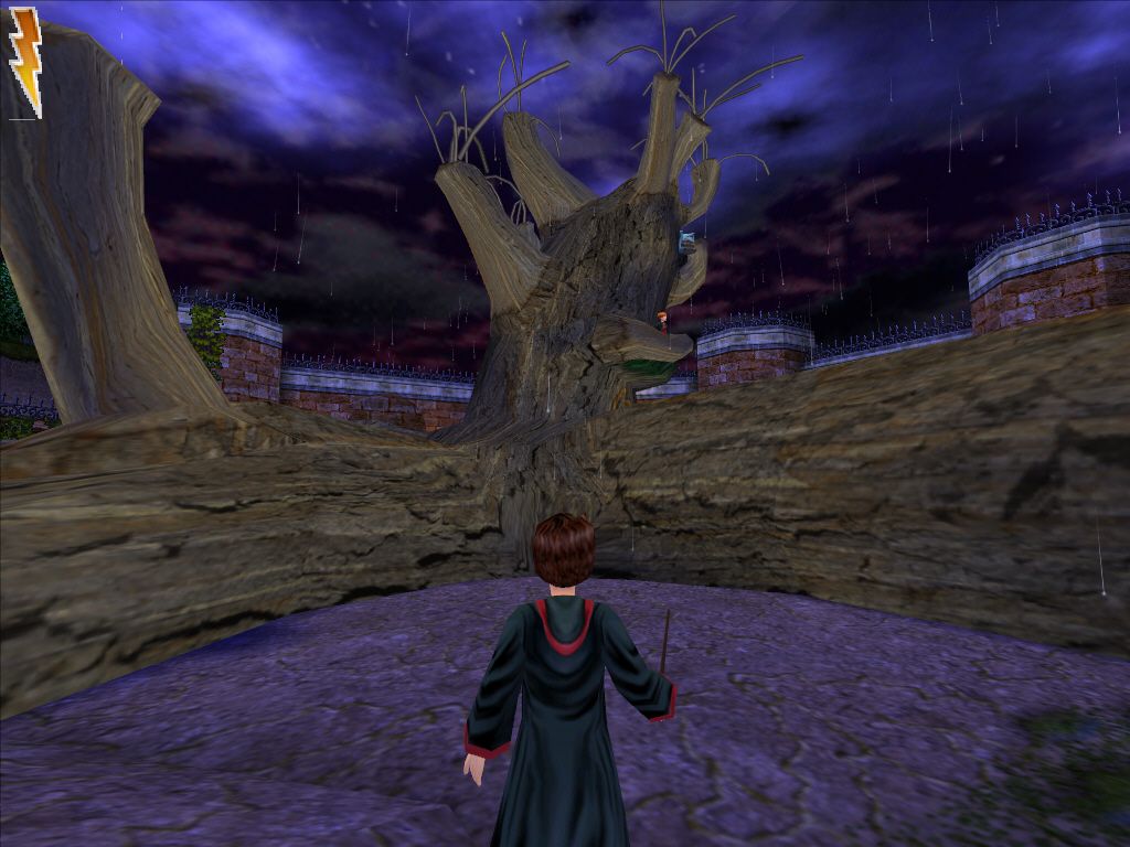 Harry Potter and the Chamber of Secrets (Windows) screenshot: HArry Potter and a very big tree