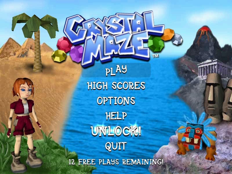 Crystal Maze (Windows) screenshot: Title screen