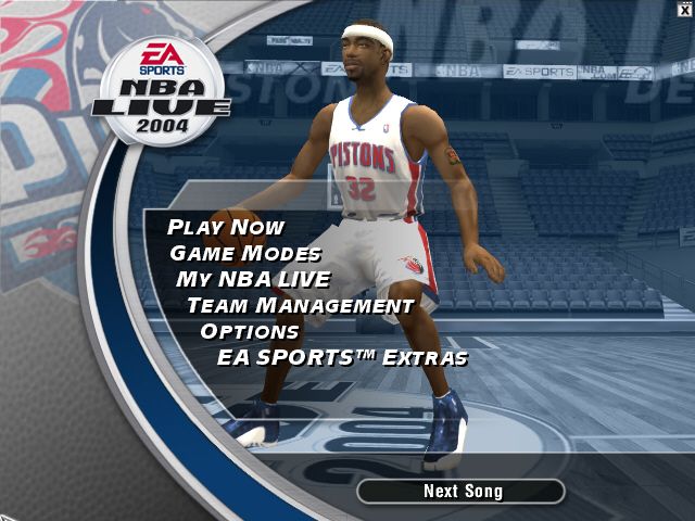 NBA Live 2004 (Windows) screenshot: Main menu