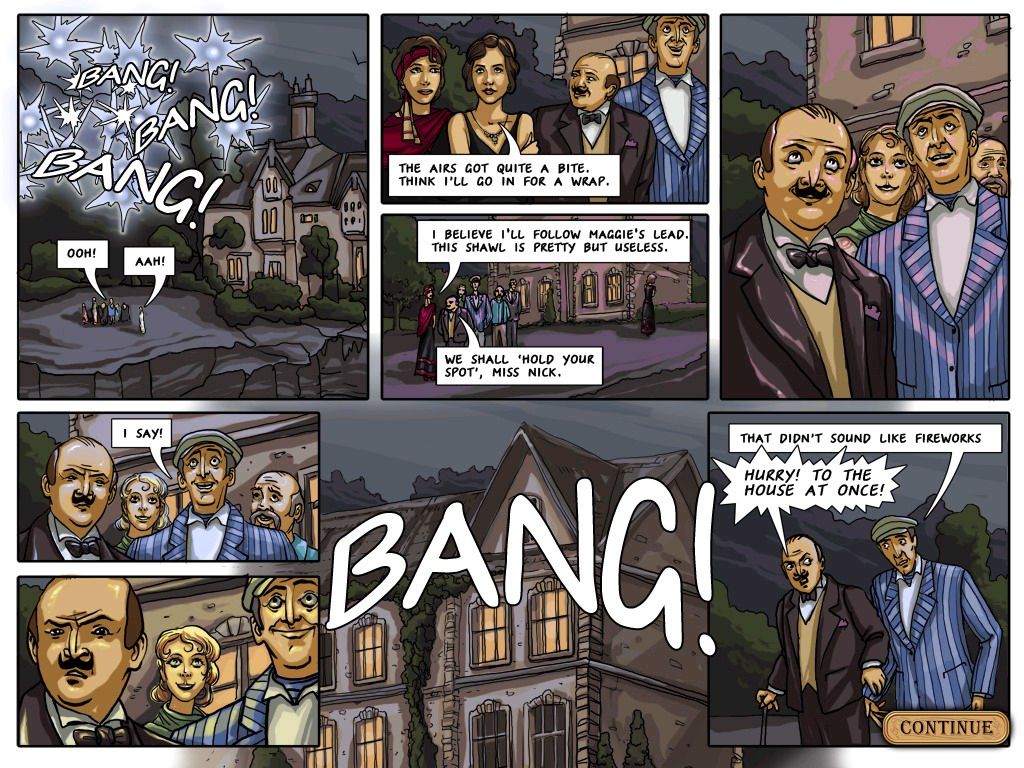 Agatha Christie: Peril at End House (Windows) screenshot: Something awful has happened in the End House