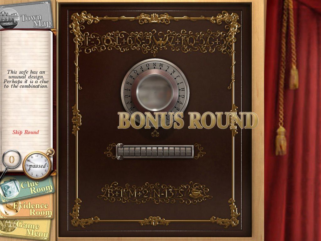 Agatha Christie: Peril at End House (Windows) screenshot: Try to open a safe during Bonus round