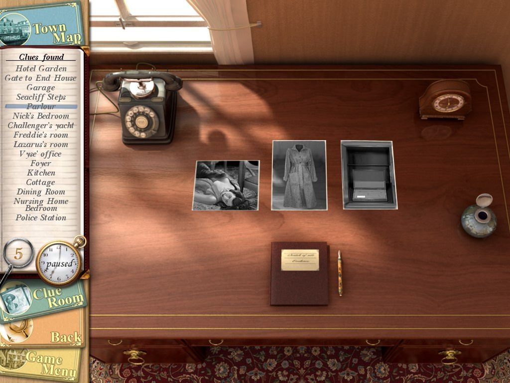 Agatha Christie: Peril at End House (Windows) screenshot: Evidences