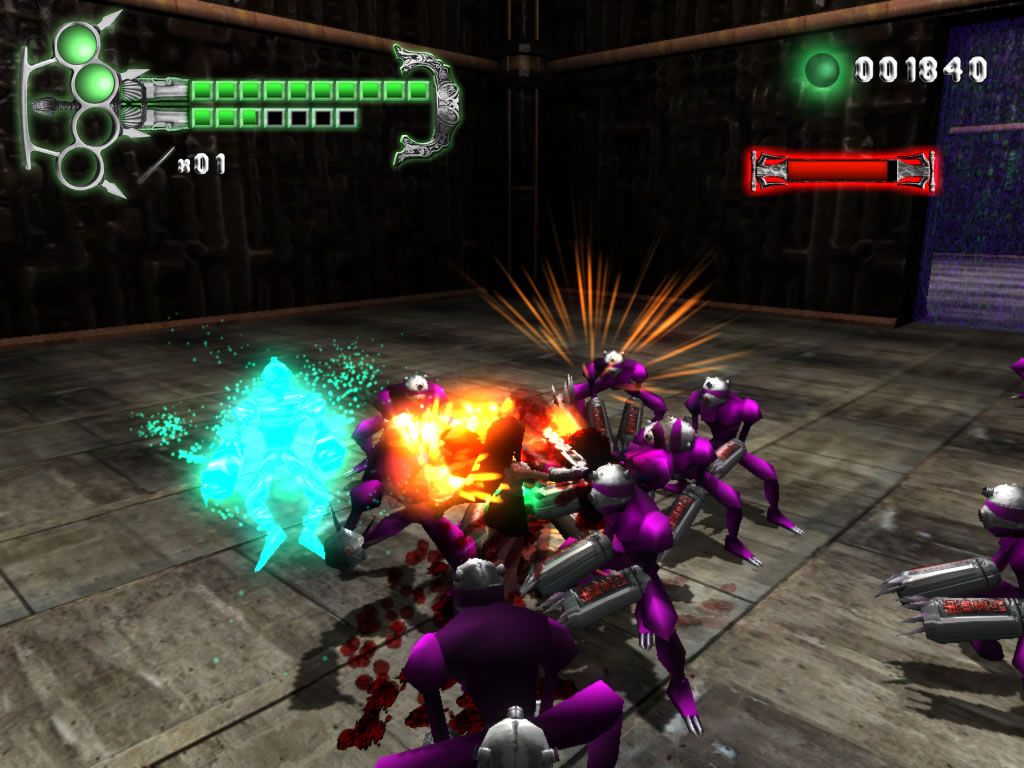 Avalanche (Windows) screenshot: Fighting twenty enemies at once is not uncommon.