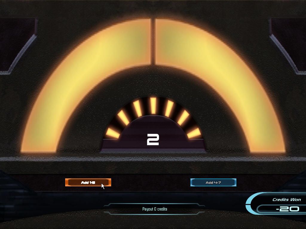 Mass Effect (Windows) screenshot: At a casino, playing a game of quasar.