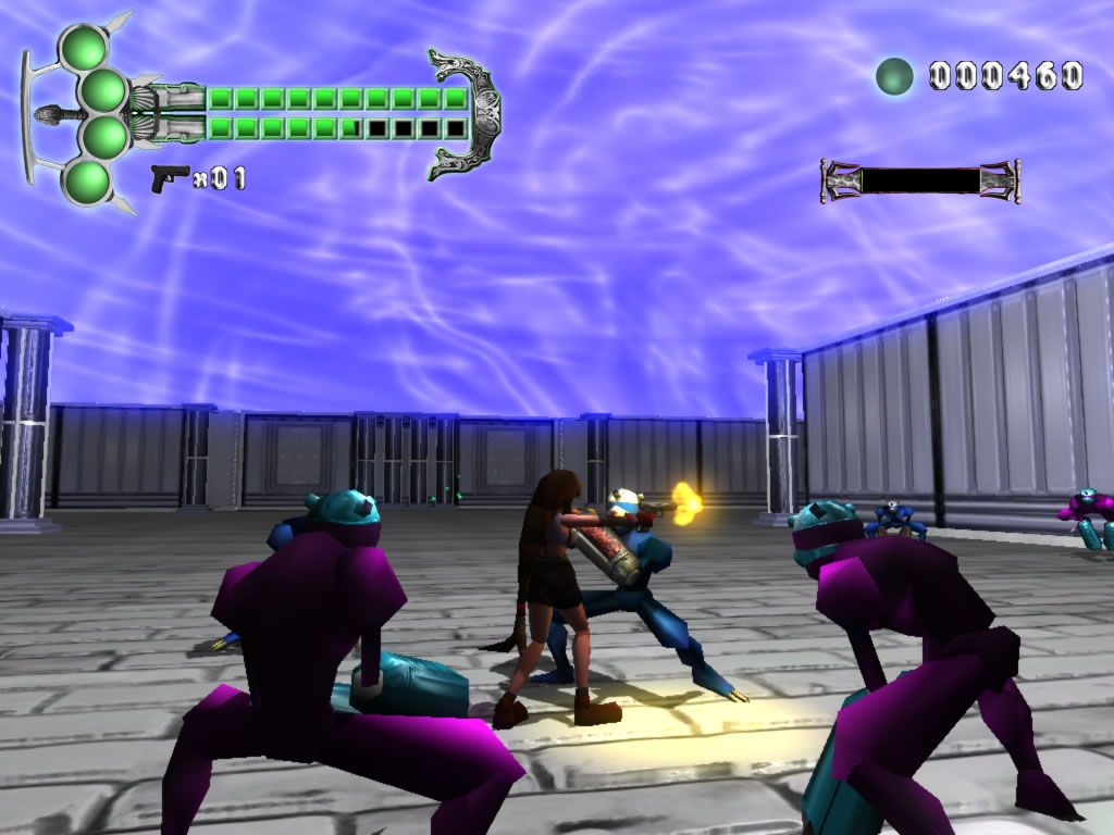 Avalanche (Windows) screenshot: Tifa fires her glock.