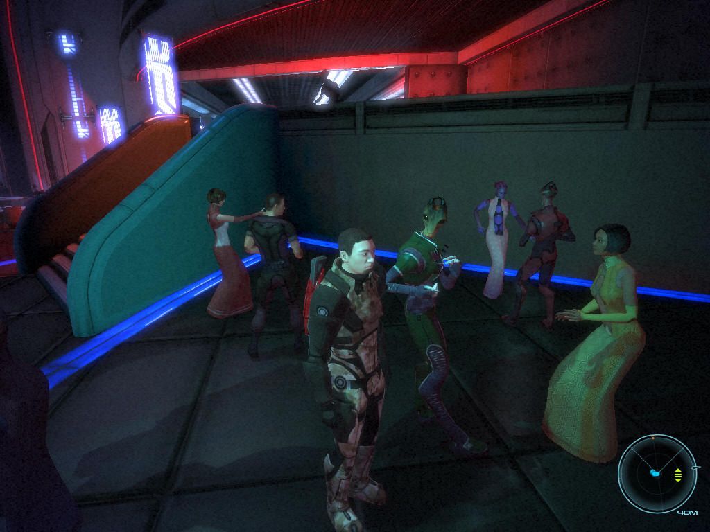 Mass Effect (Windows) screenshot: Come on, Shepard! Dance with us!